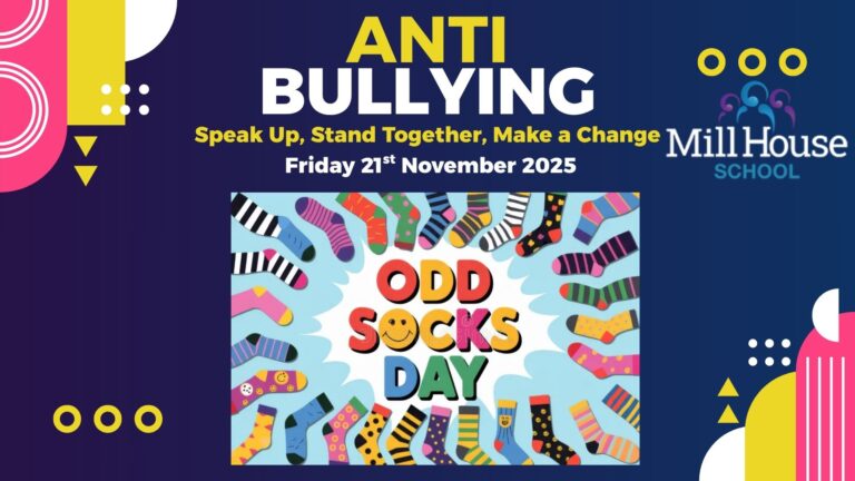 Blue and Yellow Geometric Stop Bullying Presentation